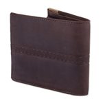 Leather wallet, 'Golden Brown History' - Handcrafted Leather Wallet in Espresso from Peru