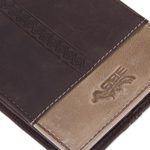 Leather wallet, 'Golden Brown History' - Handcrafted Leather Wallet in Espresso from Peru