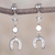 Pendientes colgantes de plata de ley - Pendientes colgantes de herradura de plata esterlina de Perú
