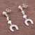 Sterling silver dangle earrings, 'Lucky Path' - Sterling Silver Horseshoe Dangle Earrings from Peru