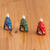 Ceramic ornaments, 'Colorful Pines' (set of 3) - Three Colorful Tree-Shaped Ceramic Ornaments from Peru (image 2c) thumbail