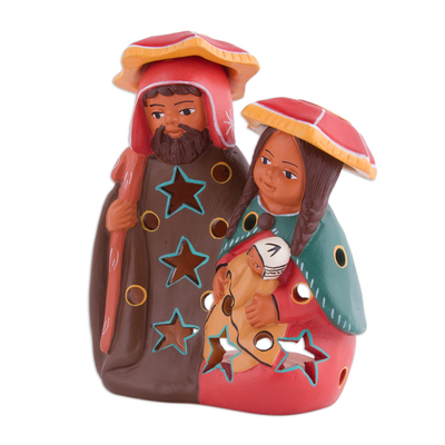 Ceramic decorative accent, 'Cuzco Nativity' - Painted Andean Ceramic Nativity Decorative Accent from Peru