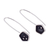 Sterling silver drop earrings, 'Pentagon Mystery' - Geometric Sterling Silver Drop Earrings from Peru (image 2c) thumbail