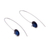 Agate drop earrings, 'Wondrous Galaxy in Blue' - Blue Agate and Sterling Silver Drop Earrings from Peru (image 2c) thumbail