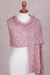 100% baby alpaca shawl, 'Pastel Princess' - Hand-Crocheted 100% Baby Alpaca Shawl in Pink from Peru (image 2d) thumbail