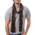 Men's alpaca blend scarf, 'Diamond Brown' - Men's Knit Alpaca Blend Scarf with Brown Diamond Patterns (image 2a) thumbail