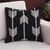 Wool cushion cover, 'Direction of the Wind' - Wool Cushion Cover with Arrow Motifs in Ivory and Black thumbail