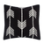 Wool cushion cover, 'Direction of the Wind' - Wool Cushion Cover with Arrow Motifs in Ivory and Black (image 2a) thumbail