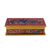 Reverse painted glass decorative box, 'Glorious Butterflies in Red' - Reverse Painted Glass Butterfly Decorative Box in Red (image 2e) thumbail