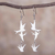 Sterling silver dangle earrings, 'Nighttime Doves' - Sterling Silver Dove Dangle Earrings from Peru (image 2) thumbail