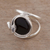Onyx cocktail ring, 'Nocturnal Creeper' - Onyx and Sterling Silver Cocktail Ring from Peru thumbail