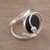 Onyx cocktail ring, 'Nocturnal Creeper' - Onyx and Sterling Silver Cocktail Ring from Peru (image 2b) thumbail