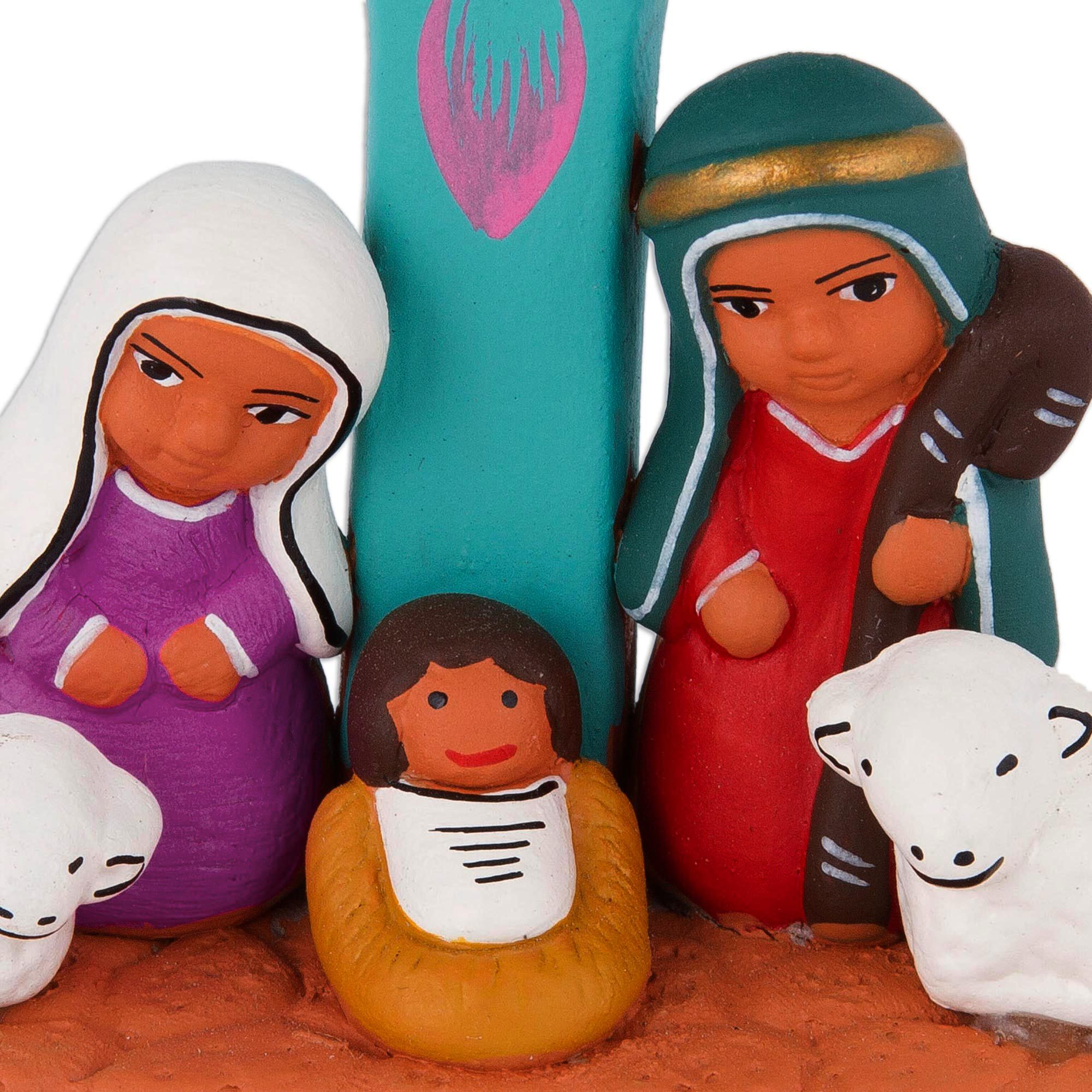 HandPainted Nativity Scene Decorative Accent from Peru Nativity of