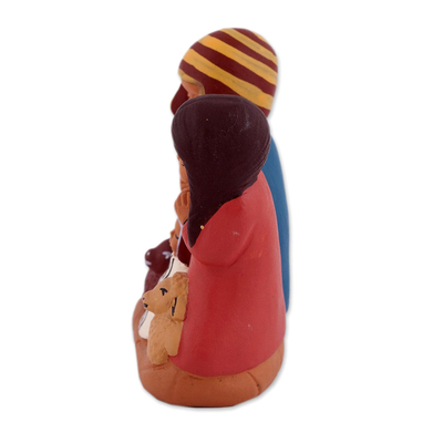 Krippe aus Keramik - Handbemalte kulturelle Weihnachtskrippe aus Keramik aus den Anden
