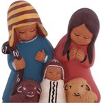 Ceramic nativity scene, 'Andean Home' - Hand-Painted Cultural Ceramic Nativity Scene from the Andes