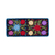 Wool table runner, 'Flower Palace' - Black and Multicolored Short Wool Table Runner
