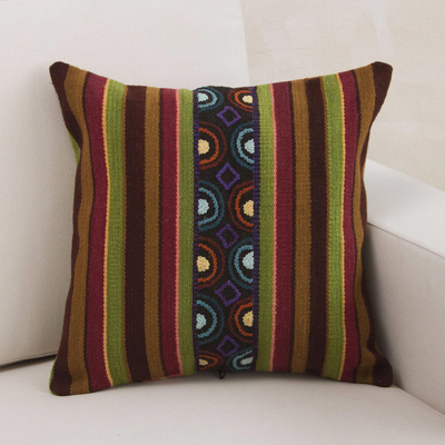 Wool cushion cover, Andean Illusion
