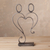 Steel sculpture, 'Just Me and You' - Handcrafted Love-Themed Steel Sculpture from Peru (image 2) thumbail