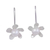 Ohrhänger aus Zuchtperlen - Blumenohrringe aus Zuchtperlen und Silber aus Peru