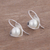 Aretes colgantes de perlas cultivadas - Aretes colgantes de perlas cultivadas en forma de corazón de Perú