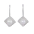 Cultured pearl drop earrings, 'Diamond Glow' - Diamond-Shaped Cultured Pearl Drop Earrings from Peru