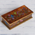 Reverse painted glass decorative box, 'Butterfly Jubilee in Sepia' - Reverse Painted Glass Butterfly Decorative Box in Sepia (image 2c) thumbail