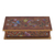 Reverse painted glass decorative box, 'Butterfly Jubilee in Sepia' - Reverse Painted Glass Butterfly Decorative Box in Sepia (image 2d) thumbail