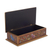Reverse painted glass decorative box, 'Butterfly Jubilee in Sepia' - Reverse Painted Glass Butterfly Decorative Box in Sepia (image 2g) thumbail