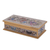 Reverse painted glass decorative box, 'Butterfly Jubilee in Bone' - Reverse Painted Glass Butterfly Decorative Box in Bone (image 2f) thumbail
