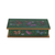 Reverse painted glass decorative box, 'Butterfly Jubilee in Emerald' - Reverse Painted Glass Butterfly Decorative Box in Emerald (image 2d) thumbail
