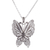 Sterling silver filigree pendant necklace, 'Nocturnal Butterfly' - Sterling Silver Butterfly Filigree Pendant Necklace (image 2c) thumbail