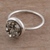 Pyrite cocktail ring, 'Rocky Mountains' - Natural Pyrite and Sterling Silver Cocktail Ring from Peru (image 2) thumbail