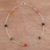 Agate anklet, 'Leisurely Walk' - Multicolored Agate and Sterling Silver Anklet from Peru (image 2) thumbail