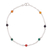 Agate anklet, 'Leisurely Walk' - Multicolored Agate and Sterling Silver Anklet from Peru thumbail