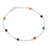 Agate anklet, 'Leisurely Walk' - Multicolored Agate and Sterling Silver Anklet from Peru (image 2c) thumbail