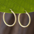 Gold plated sterling silver hoop earrings, 'Eternal Gleam' - 18k Gold Plated Sterling Silver Hoop Earrings from Peru (image 2) thumbail