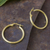 Gold plated sterling silver hoop earrings, 'Eternal Gleam' - 18k Gold Plated Sterling Silver Hoop Earrings from Peru (image 2b) thumbail