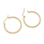 Gold plated sterling silver hoop earrings, 'Eternal Gleam' - 18k Gold Plated Sterling Silver Hoop Earrings from Peru (image 2c) thumbail