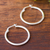 Sterling silver hoop earrings, 'Eternal Gleam' - High-Polish 925 Sterling Silver Hoop Earrings from Peru (image 2c) thumbail