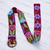 Wool belt, 'Garden Fashion in Cherry' - Embroidered Floral Wool Belt in Cherry from Peru (image 2b) thumbail