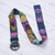 Wool belt, 'Garden Fashion in Teal' - Embroidered Floral Wool Belt in Teal from Peru (image 2b) thumbail