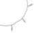 Cultured pearl charm anklet, 'Fresh Walk' - Dangling Cultured Pearl and Sterling Silver Anklet from Peru (image 2e) thumbail
