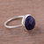 Sodalite single stone ring, 'Magic Pulse' - Sodalite and Sterling Silver Single Stone Ring from Peru (image 2) thumbail