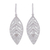 Sterling silver filigree dangle earrings, 'Spiritual Leaves' - Sterling Silver Filigree Leaf Dangle Earrings from Peru thumbail