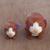 Ceramic figurines, 'Guinea Pig Family in Spice' (pair) - Two Ceramic Guinea Pig Figurines in Spice from Peru thumbail