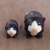 Ceramic figurines, 'Guinea Pig Family in Black' (pair) - Two Ceramic Guinea Pig Figurines in Black from Peru thumbail