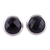 Obsidian drop earrings, 'Sweet Rings' - Natural Obsidian and Sterling Silver Drop Earrings from Peru (image 2e) thumbail