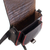 Wool accent leather sling bag, 'Trail Companion' - Handcrafted Wool Accent Leather Sling from Peru (image 2c) thumbail