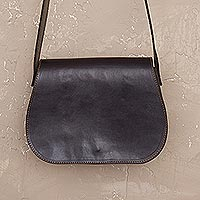 Leather sling, 'Stylish Espresso'