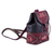 Leather backpack, 'Ancient Elegance' - Handcrafted Crimson and Black Leather Backpack from Peru (image 2c) thumbail